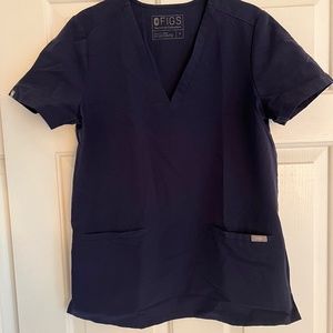 Figs Casma Navy Three Pocket Scrub Top